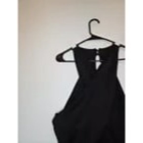 Grace Karin Women 2XL Dress Black Bodycon Ruched Stretchy Criss Cross Halter NWT - Picture 4 of 8
